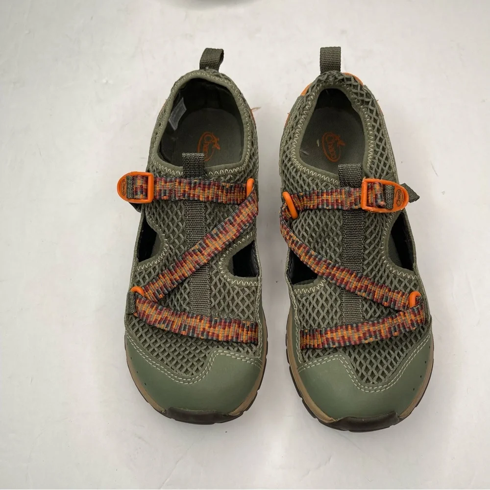 Chaco Kids Odyssey Trail Hiking‎ Water Shoes SandalsOutdoor. Kids size 4 Green